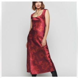Reformation Hendrix Silk Dress in L